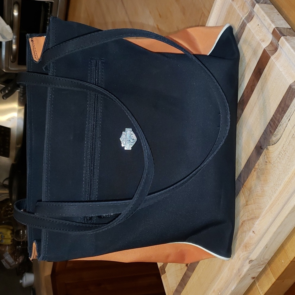Harley - Davidson Motorcycles Black/Orange Purse